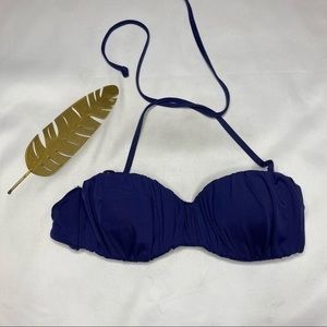 H&M Blue Ruched Navy Blue Bikini Top 34A BUNDLE ONLY